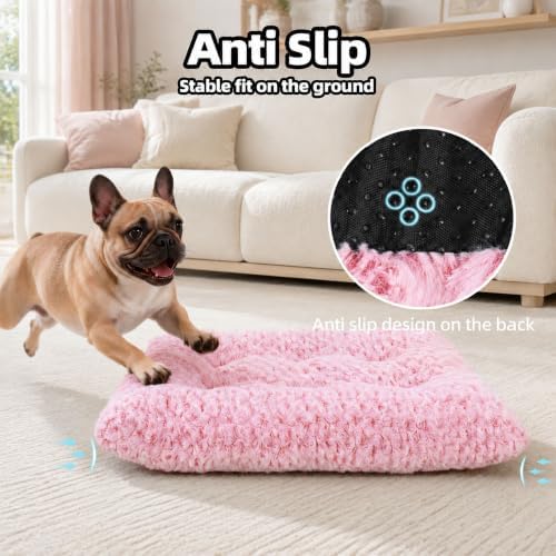 Dog Bed Medium Size, Plush Washable Pet Bed Mat, Dog Crate Bed 29"x21" - Image 4