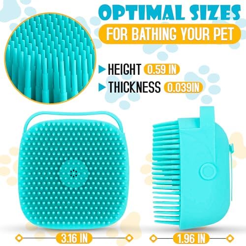 Dog Scrubber with Soap Dispenser, Refillable Silicone Brush - Image 2
