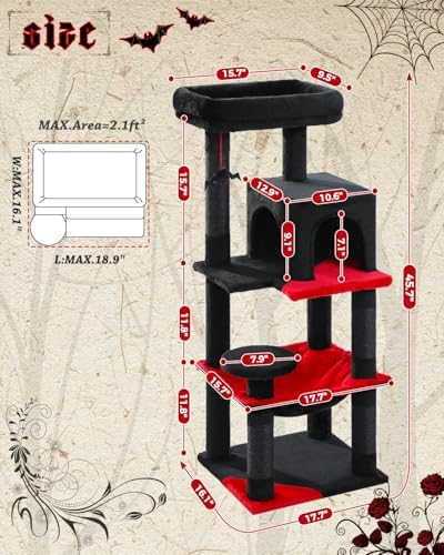 MUTTROS 45.7" Gothic Cat Tree - Image 5