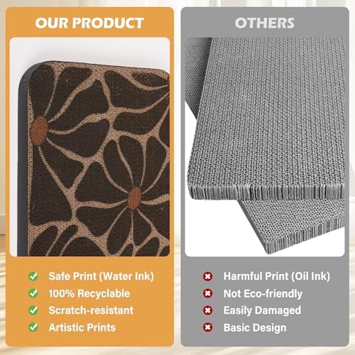 2 Pack Cat Wall Scratcher, Art Cat Scratching Board - Image 6