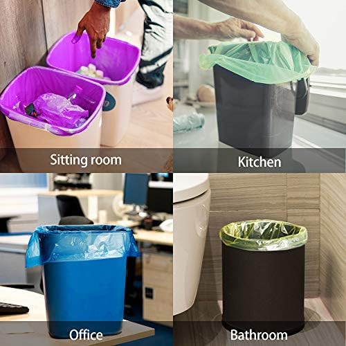 Teivio Small Colorful Clear Trash Bags 2.6 Gallon 330 Count Unscented - Image 3