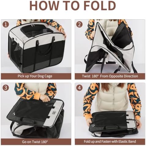 DONORO Dog Kennels and Crates for Medium Dogs, Portable Pop Up Indoor Pet Cage - Image 3
