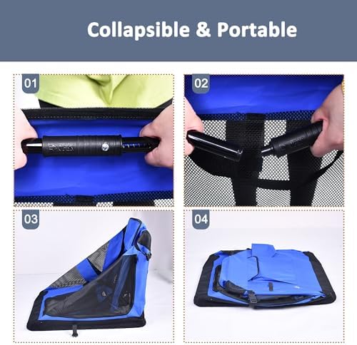 JESPET 3 Door Soft Dog Crates Kennel, Collapsible Travel Pet Carrier - Image 4