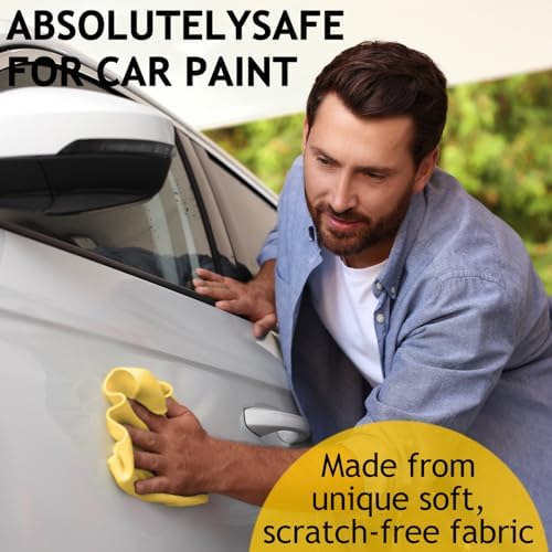 6 Pack Shammy Cloth for Car Drying 26”x17”, Absorbent Chamois Towel for Car - Image 4