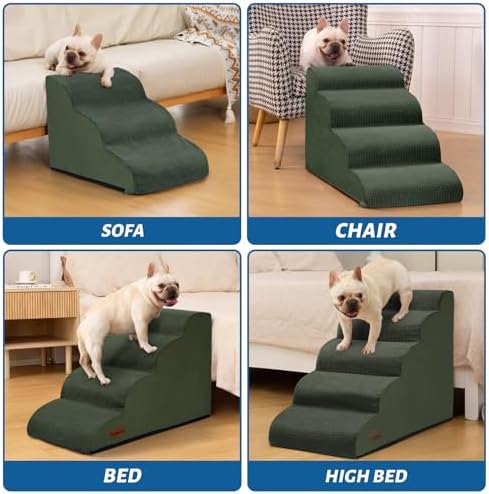 Aodisman Dog Stairs for Small Dogs and Cats, 3-Step Pet Ramp for Couch - Image 3