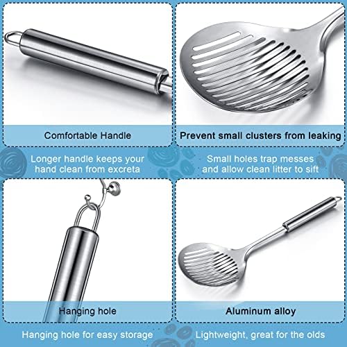 Meanplan 2 Pcs Cat Metal Litter Scoop Litter Scoop, Cat Accessories Scooper - Image 4