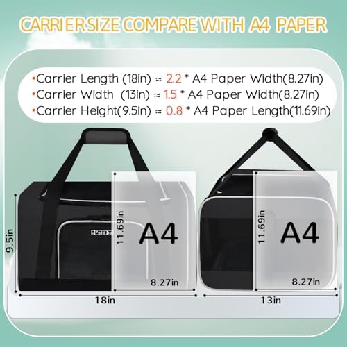 Petskd Small Pet Carrier 18" L x 13" W x 9.5" H Airline Approved - Image 3