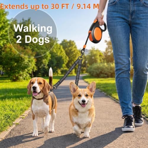 30FT Dual Retractable Dog Leash Leash - Image 6