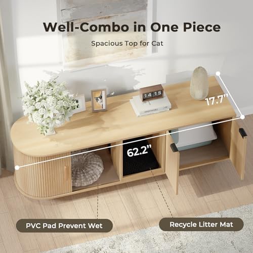 62'' Cat Litter Box Enclosure - Image 6