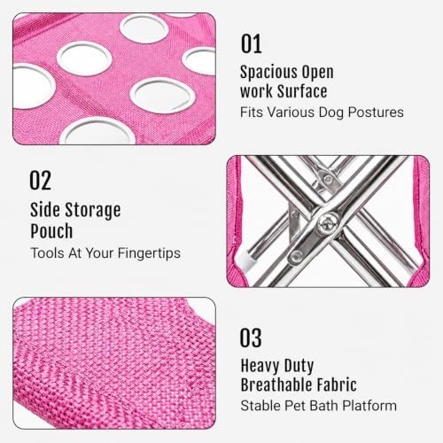 Dog Grooming Hammock, Foldable Pet Grooming Stand - Image 4