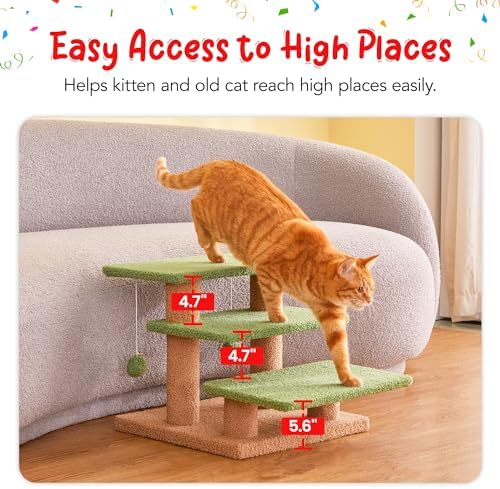 15''H Green Multi-Step Pet Stairs - Image 3
