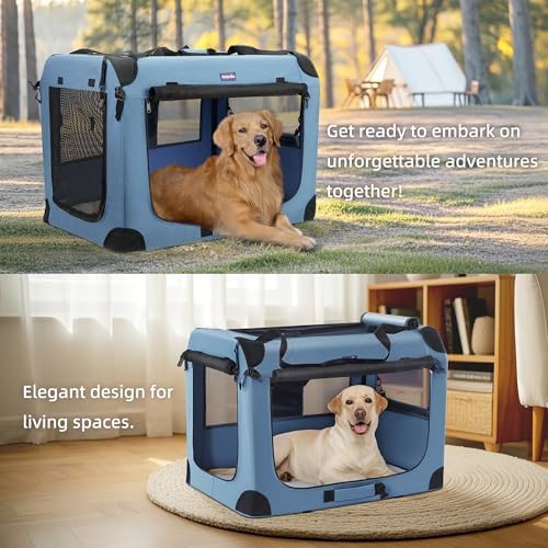 Petprsco Collapsible Dog Crate, 40 inch Portable Dog Crates - Image 2
