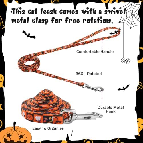 2 Pack Halloween Cat Harness and Leash Breakaway Cat Collars - Image 4