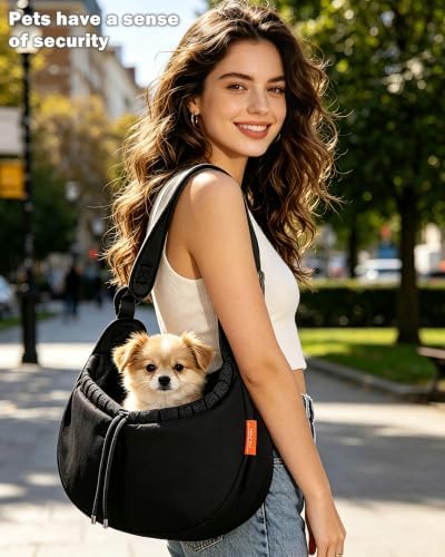 Pet Sling Carrier for Small Dogs & Cats up to 15 lbs, Puppy Carrier Purse - Image 6