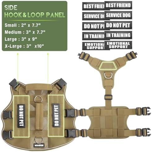 WINSEE Tactical Molle Vest Mesh Dog Harness - Image 5