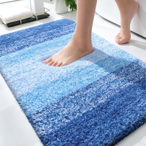 OLANLY Small Bathroom Rugs 24x16, Extra Soft Absorbent Microfiber Bath Rugs by OLANLY