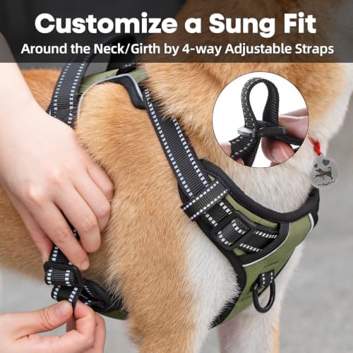 PoyPet No Pull Dog Harness Large, Reflective Vest - Image 5