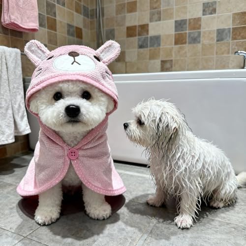 Dog Hooded Bathrobe Towel Fast Drying Absorbent Bath Warm Blanket - Image 7