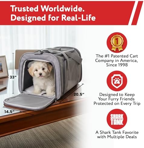 dbest Products Pet Smart Cart Sport, Soft Sided Collapsible Cat Carrier Airline - Image 3