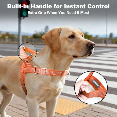 No Pull Dog Harness with Handle, Adjustable Soft Mesh Padded Vest - Image 3