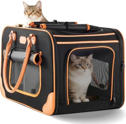 Extra Large Cat Carrier for 2 Cats, 2-in-1 Soft Pet Carrier Bag by Nakyma