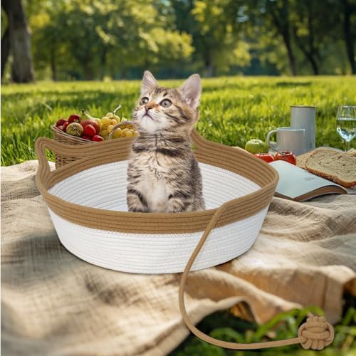 Cat Bed, Cotton Rope Instinct Basket - Image 5