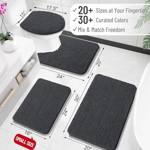 OLANLY Bathroom Rugs 30x20, Extra Soft Absorbent Chenille Bath Rugs - Image 2