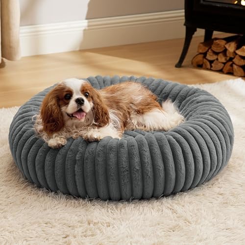 Bedsure ComfyFleece® Donut Dog Bed Medium Size Dog by BEDSURE
