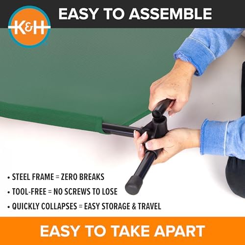 K&H Outdoor Elevated Dog Bed, Cooling Raised Dog Bed, Medium 32x25in - Image 5