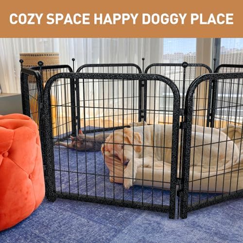 Metal Dog Playpen 32in H 8 Panels Heavy Duty Dog Fence - Image 6