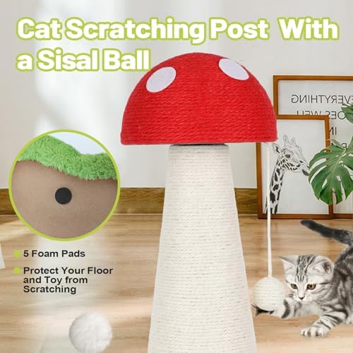 Mushroom Cat Scratcher/Scratching Post, Cute Cat Scratching Post - Image 5