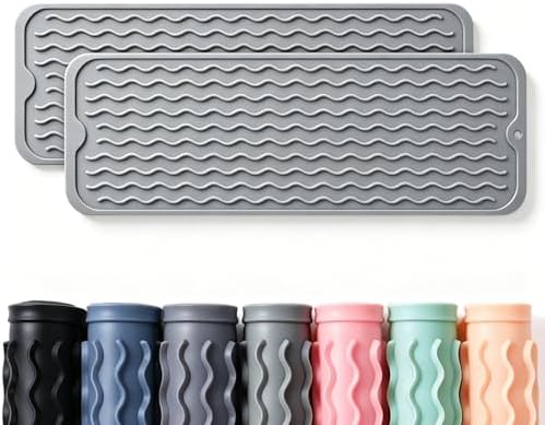 2 Pack Caketime Silicone Dish Drying Mat by CAKETIME