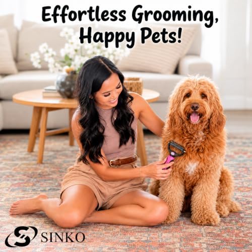 Sinko Shedding Brush For Dog and Cat, Undercoat Rake - Image 6