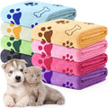 8 Pcs Dog Towel for Drying, 18 x 28 Inch, Dog Paw and Bone, Sweet Color by Chumia