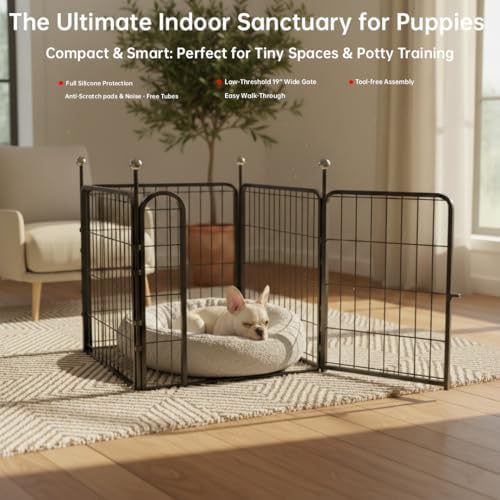 Puppy Playpen, IGOOUO 24'' Portable Dog Playpen - Image 2