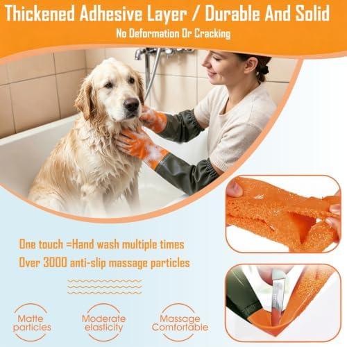 Pet Grooming Gloves for Washing Dogs & Cats, Pet Dog Cat Bathing Gloves - Image 4