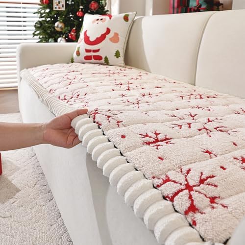 Christmas Couch Cover, Christmas Plush Sofa Cover for Dog Pet 1PC by PJLZJFBY