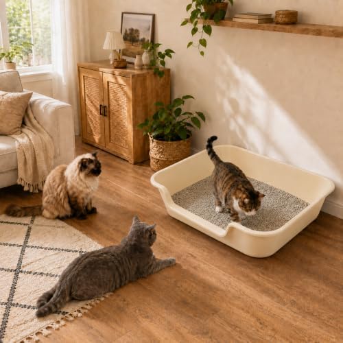 Extra Large Low Entry ABS Cat Litter Box, 1 Pack - Image 2