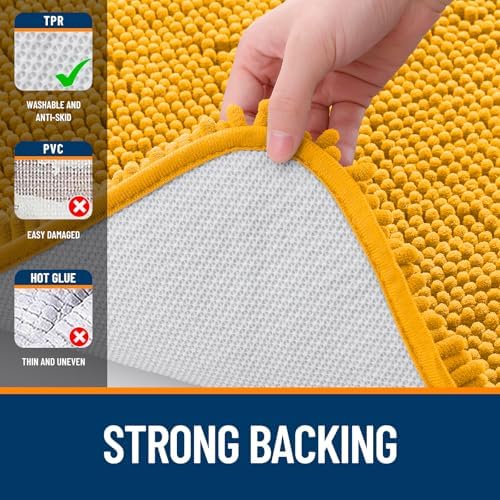 OLANLY Large Bathroom Rugs 40x32, Extra Soft Absorbent Chenille Bath Rugs - Image 6