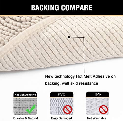 H.VERSAILTEX Microfiber Bath Rugs Chenille Floor Mat Ultra Soft Washable - Image 6
