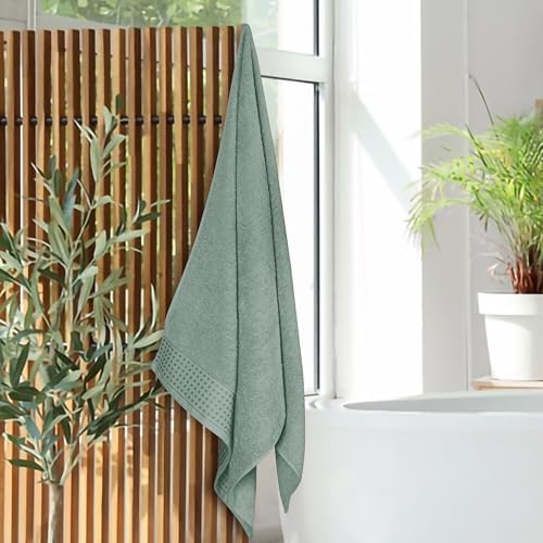 GLAMBURG Ultra Soft 4 Pack Oversized Bath Towel Set 27x54 inches, 100% Cotton - Image 4