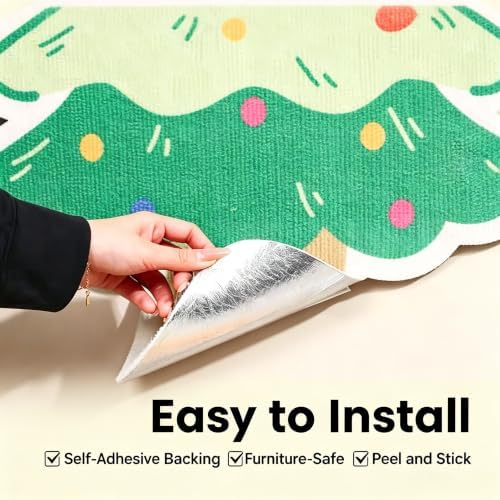 Cute Cat Scratching Mat Christmas Tree Wall Cat Scratcher - Image 4