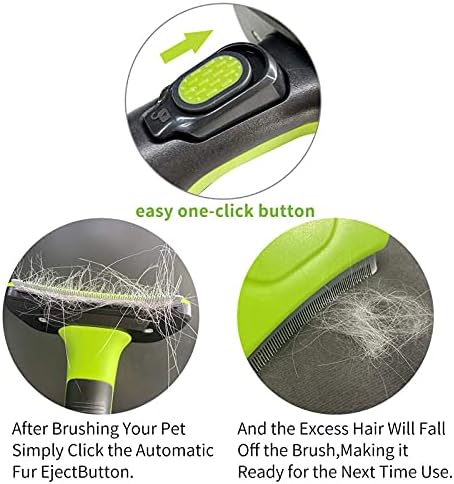 Pet Grooming Brush for Dogs and Cats, Self-Cleaning Undercoat Deshedding Tool - Image 4