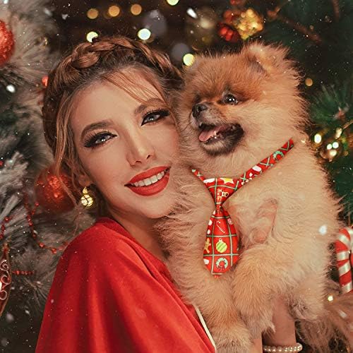Segarty Dog Ties, 10 PCS Dog Bow Ties Christmas with Adjustable Collar, Pet Neckties for Small Pets, Puppy Neck Bowties Cats Grooming Bows Bulk for Photography Holiday Wedding Party Gift - Image 6