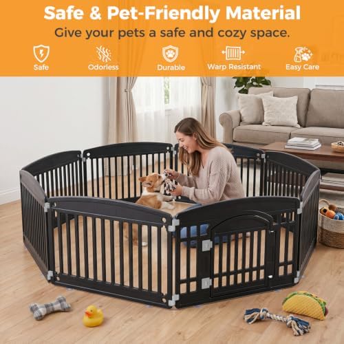 NEWBULIG 8 Panels 24 Inch Dog Playpen, Plastic Pet Play Pen Fence - Image 2