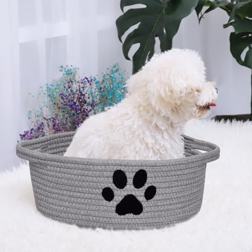 Small Woven Dog Toy Basket - Image 3