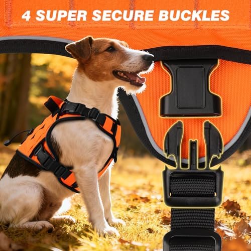 WINGOIN Orange Tactical Dog Harness - Image 5