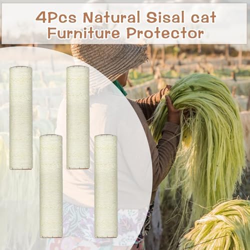 4 PCS M8 Cat Scratching Post Replacement, 12in Sisal Pole Cat Tree Replacement - Image 5