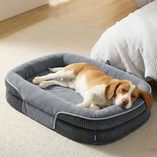 Bedsure 360°Oval Bolster Orthopedic Dog Beds Large Sized Dog by BEDSURE