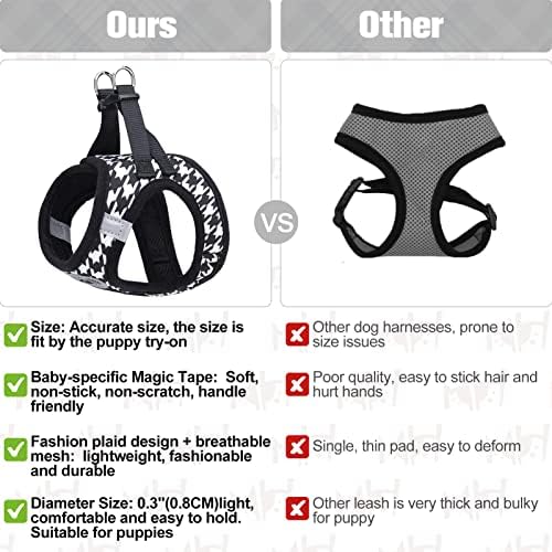 BEAUTYZOO Small Dog Harness and Leash Set, No Pull Puppy Pet Vest- Black - Image 5